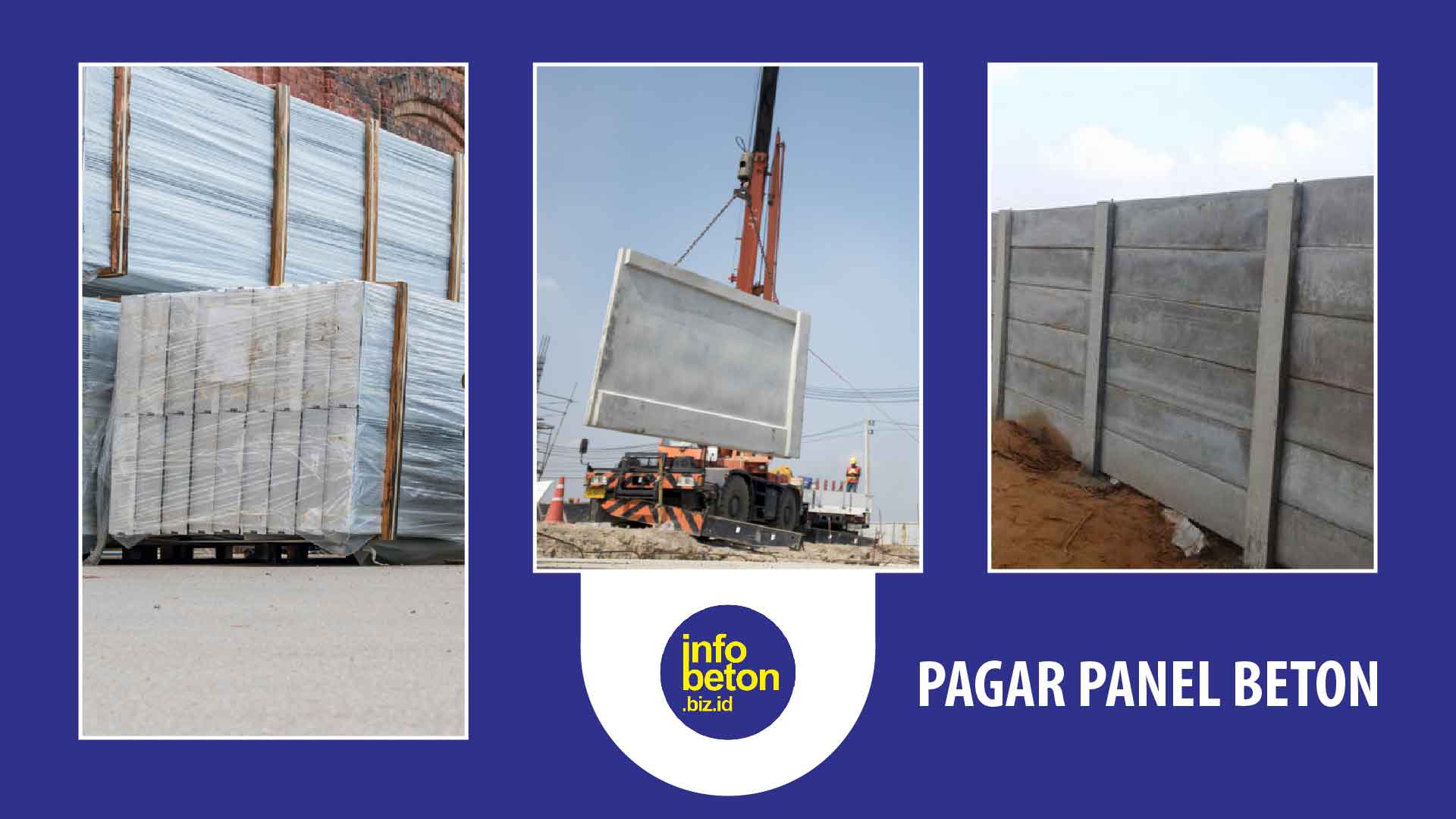 Pagar panel beton precast terpasang